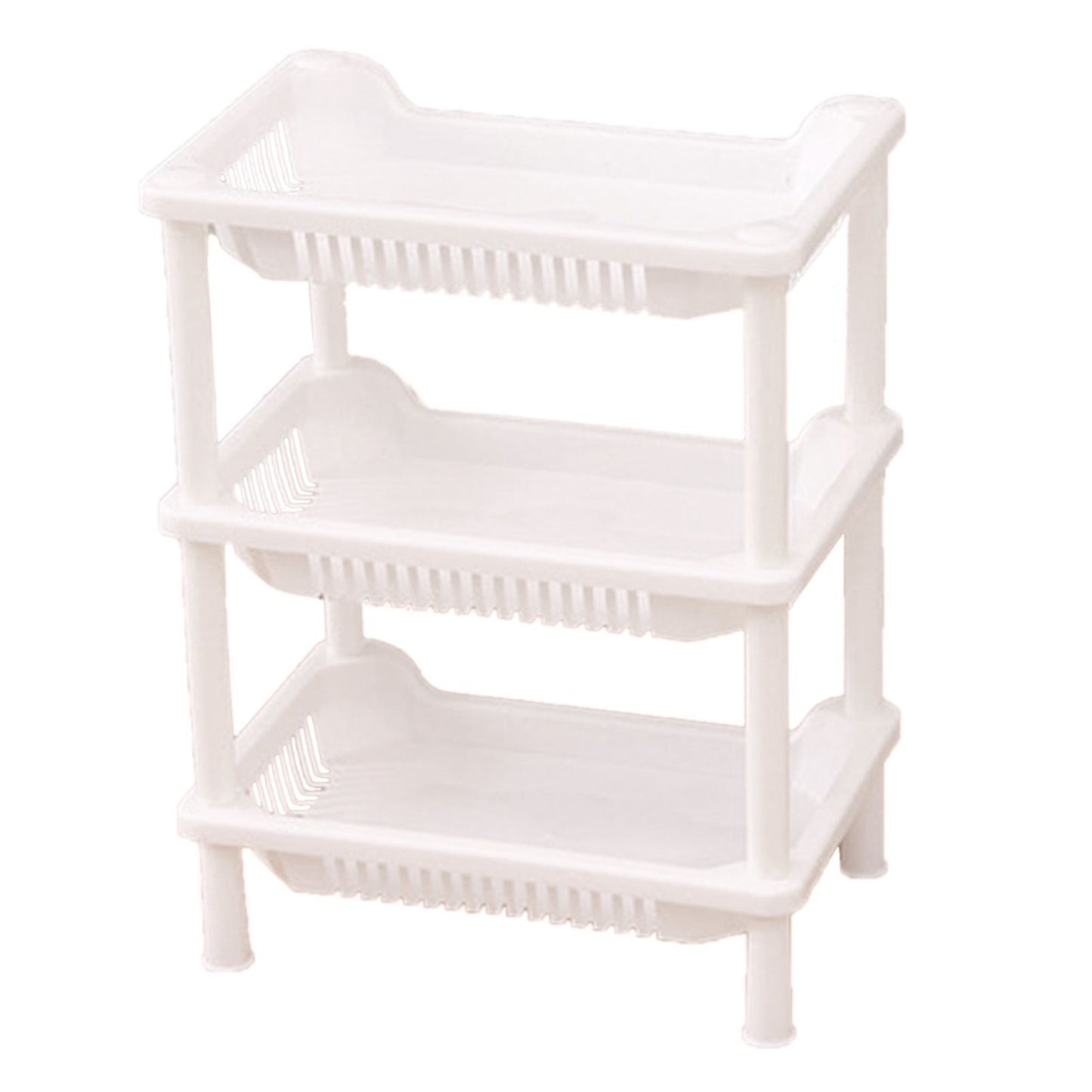 3 Layers Bathroom Standing Shelf Bathroom Stand PP Land Installation Bathroom Rack Storage Shelves for V1294-YM0523-3117220044416