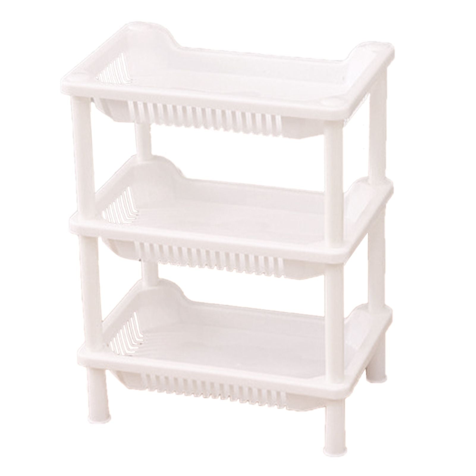 3 Layers Bathroom Standing Shelf Bathroom Stand PP Land Installation Bathroom Rack Storage Shelves for V1294-YM0523-3117220044416