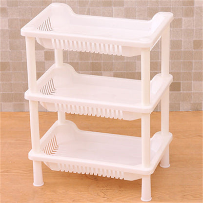 3 Layers Bathroom Standing Shelf Bathroom Stand PP Land Installation Bathroom Rack Storage Shelves for V1294-YM0523-3117220044416