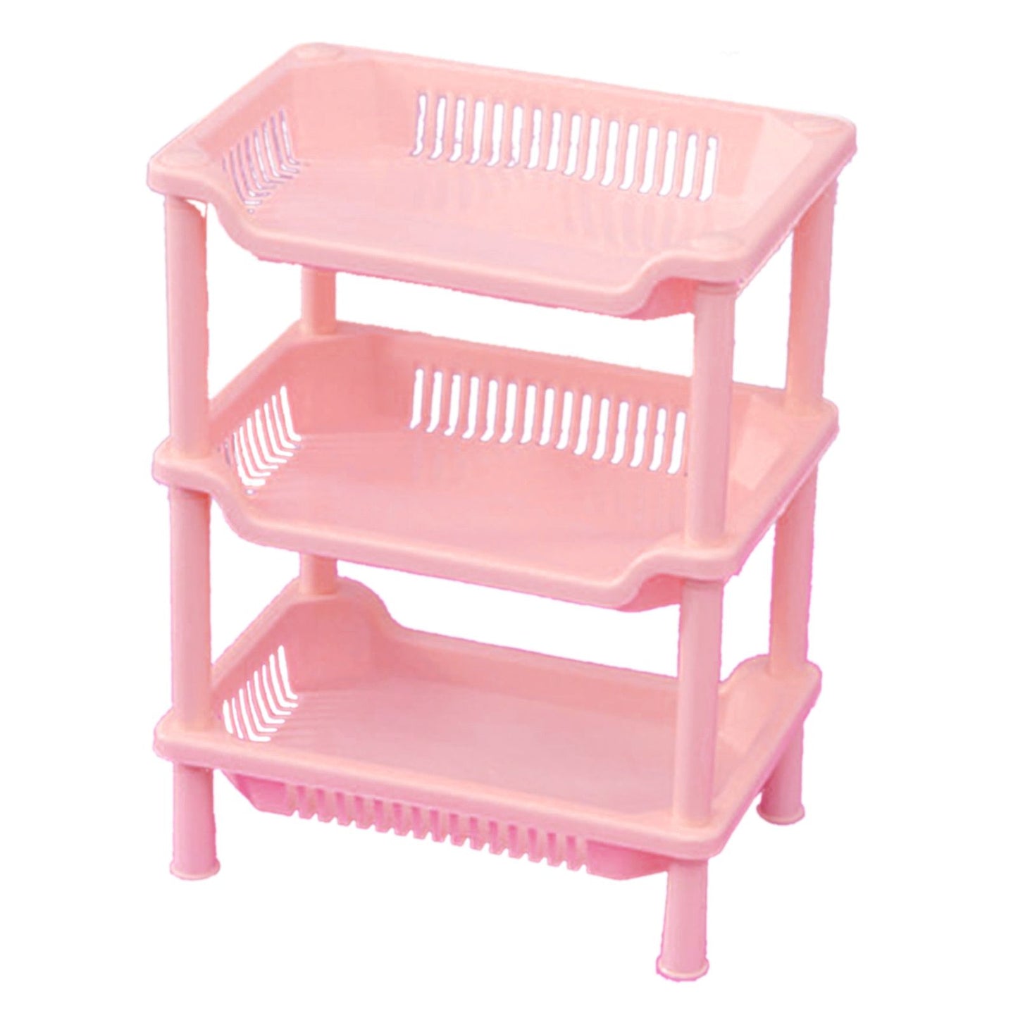 3 Layers Bathroom Standing Shelf Bathroom Stand PP Land Installation Bathroom Rack Storage Shelves for V1294-YM0523-3117220044418