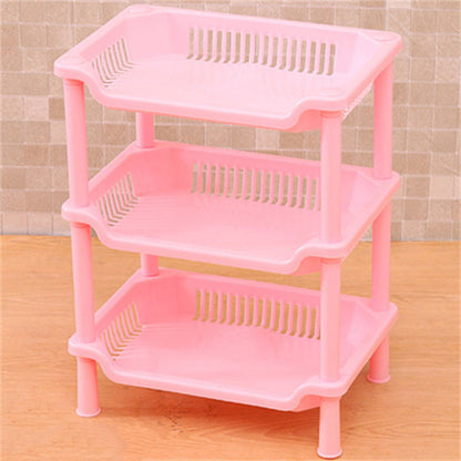 3 Layers Bathroom Standing Shelf Bathroom Stand PP Land Installation Bathroom Rack Storage Shelves for V1294-YM0523-3117220044418