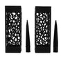 2Pcs Cemetery Grave Vase Black Column Unique Hollow Design Easy Installation Ground Insert Grave Flower V1294-YM0523-3117220045511