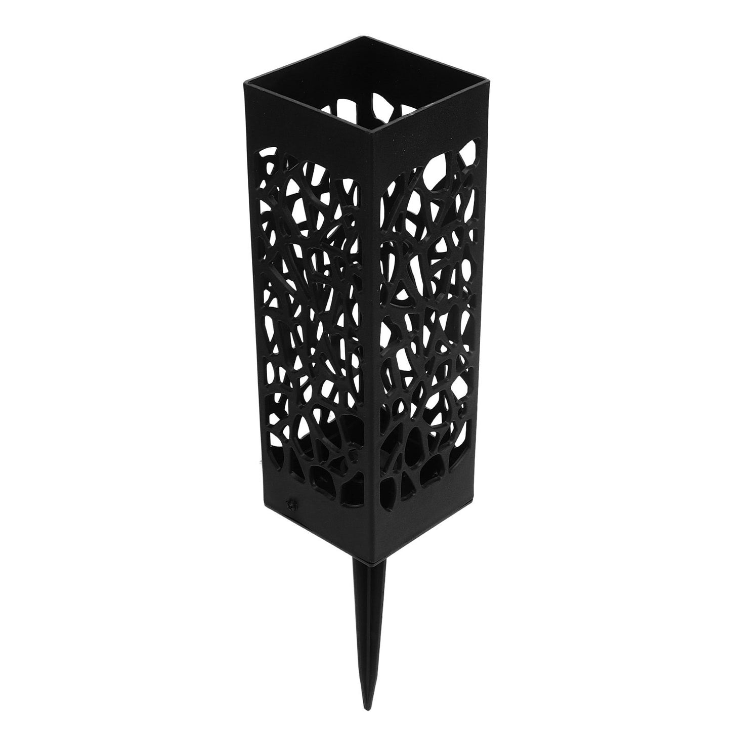 2Pcs Cemetery Grave Vase Black Column Unique Hollow Design Easy Installation Ground Insert Grave Flower V1294-YM0523-3117220045511