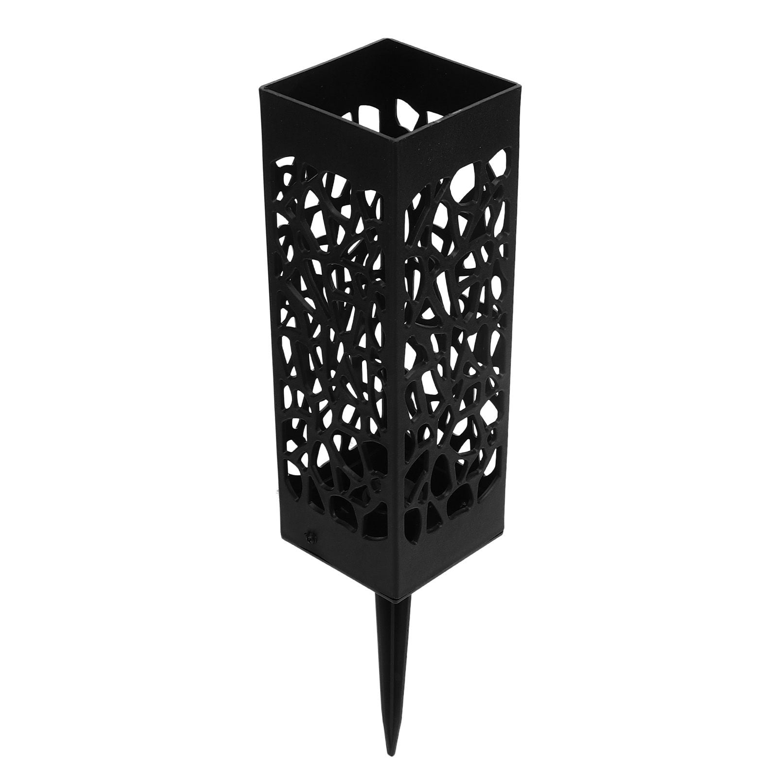 2Pcs Cemetery Grave Vase Black Column Unique Hollow Design Easy Installation Ground Insert Grave Flower V1294-YM0523-3117220045511