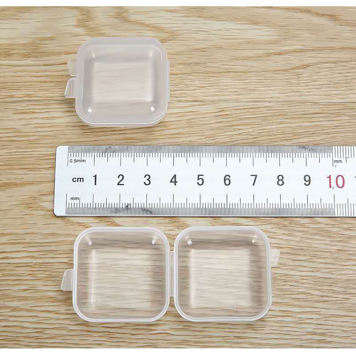 Small Clear Box Transparent Sturdy Durable PP Glossy Surface Wide Application Bead Box for Jewelry Pills V1294-YM0523-3117220046311