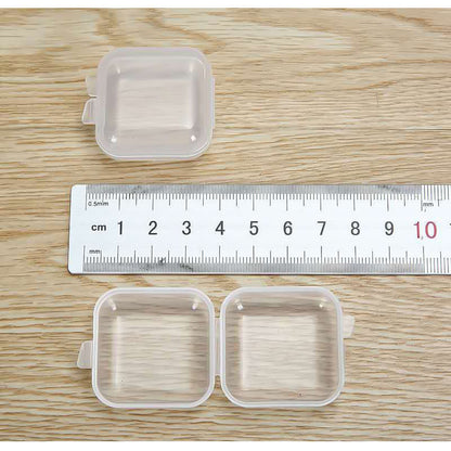 Small Clear Box Transparent Sturdy Durable PP Glossy Surface Wide Application Bead Box for Jewelry Pills V1294-YM0523-3117220046311