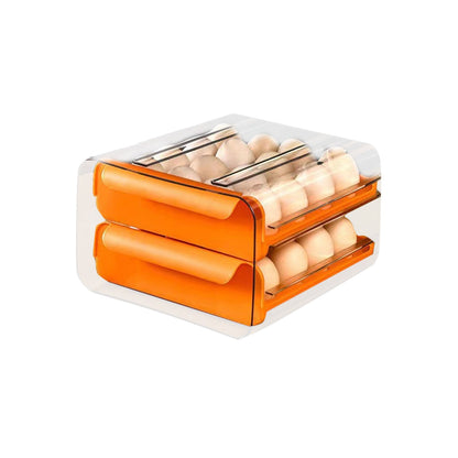 Egg Drawer Double Layer Toxic Free Transparent Thicken Large Capacity Egg Storage Box with Handle for V1294-YM0523-3117220048012