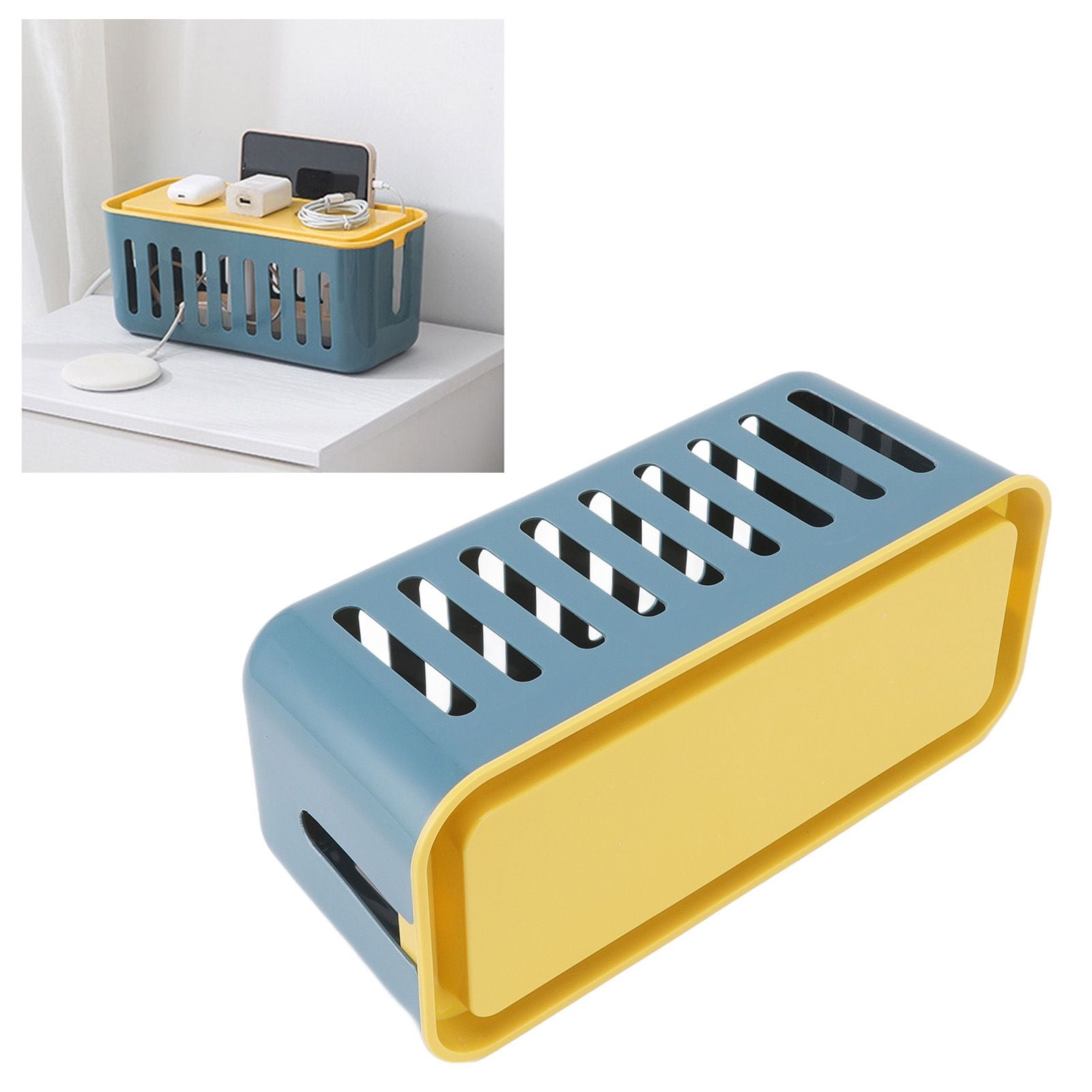 Cable Organizer Box Large Capacity Durable Plastic Flame Retardant High Safety Cord Management Box for PC TV V1294-YM0523-3117220048411