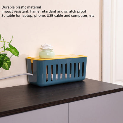 Cable Organizer Box Large Capacity Durable Plastic Flame Retardant High Safety Cord Management Box for PC TV V1294-YM0523-3117220048411