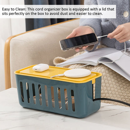 Cable Organizer Box Large Capacity Durable Plastic Flame Retardant High Safety Cord Management Box for PC TV V1294-YM0523-3117220048411