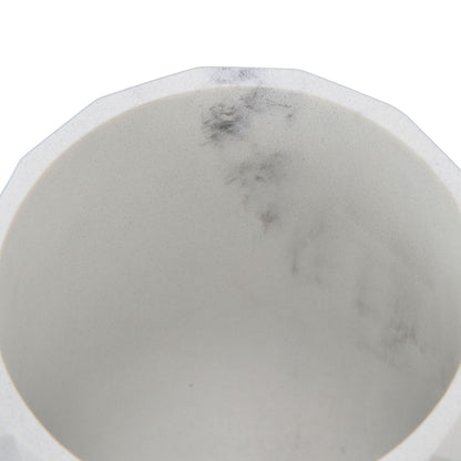 Makeup Brush Holder Durable Glossy Resin Large Capacity Modern Design Marble Vein Makeup Brush Organizer V1294-YM0523-3117220048711