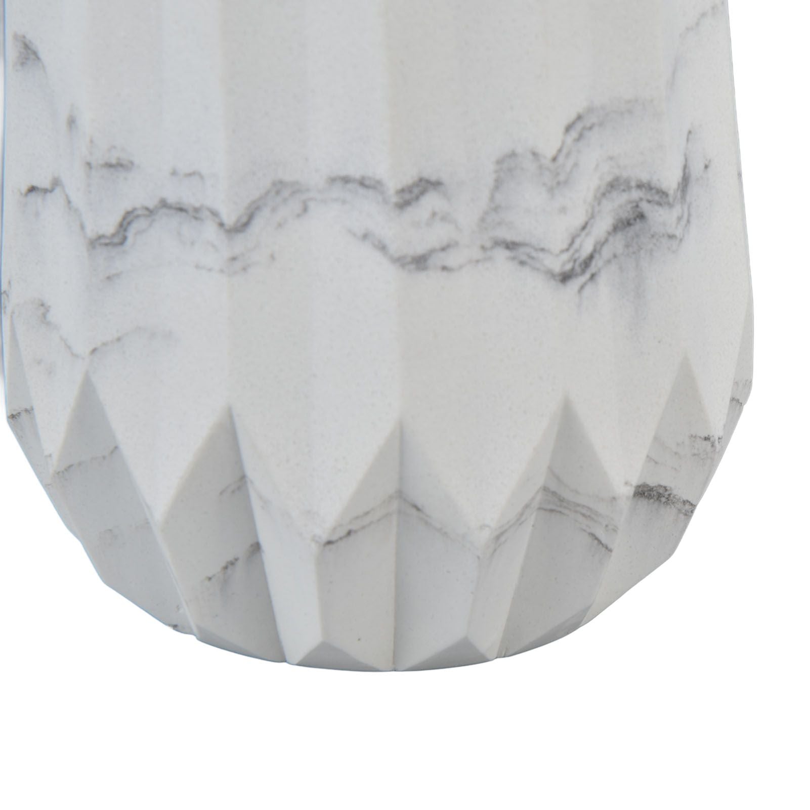 Makeup Brush Holder Durable Glossy Resin Large Capacity Modern Design Marble Vein Makeup Brush Organizer V1294-YM0523-3117220048711