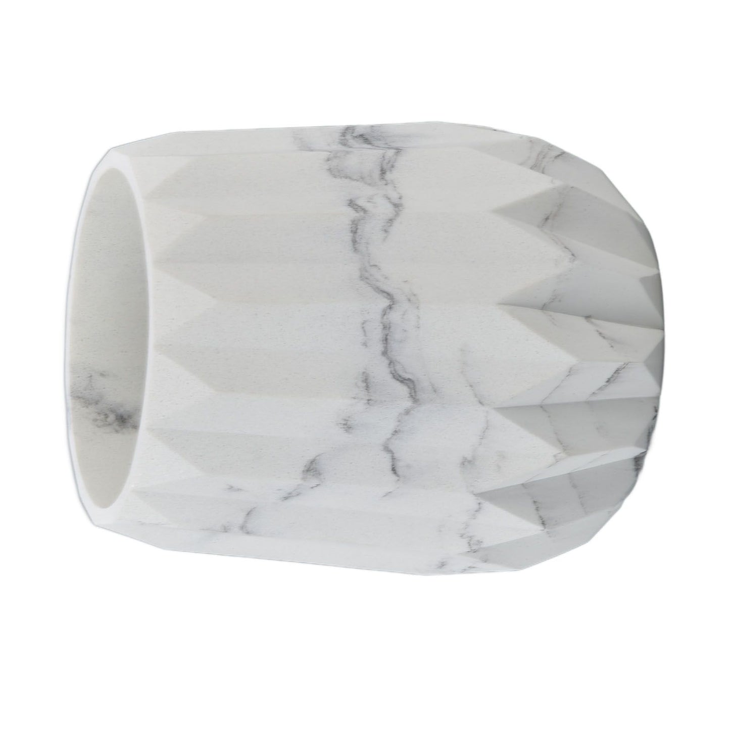 Makeup Brush Holder Durable Glossy Resin Large Capacity Modern Design Marble Vein Makeup Brush Organizer V1294-YM0523-3117220048711
