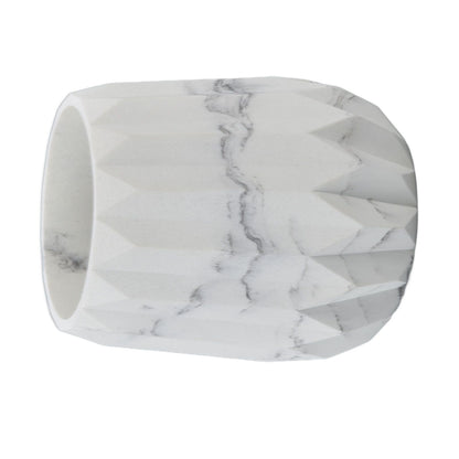 Makeup Brush Holder Durable Glossy Resin Large Capacity Modern Design Marble Vein Makeup Brush Organizer V1294-YM0523-3117220048711