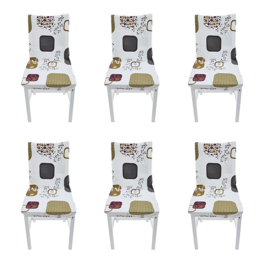 6PCS High Elasticity Chair Cover Removable Washable Dustproof Home Hotel Dining Chair CoversType 1 V1294-YM0523-3117220049011