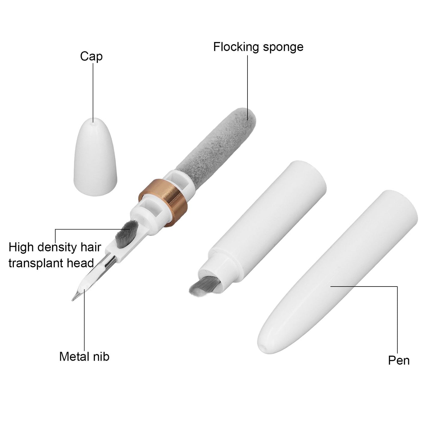 Bluetooth Earbuds Cleaning Pen Multifunction Earphones Case Cleaning Tools for IOS Earbuds Gold V1294-YM0523-3117220050411