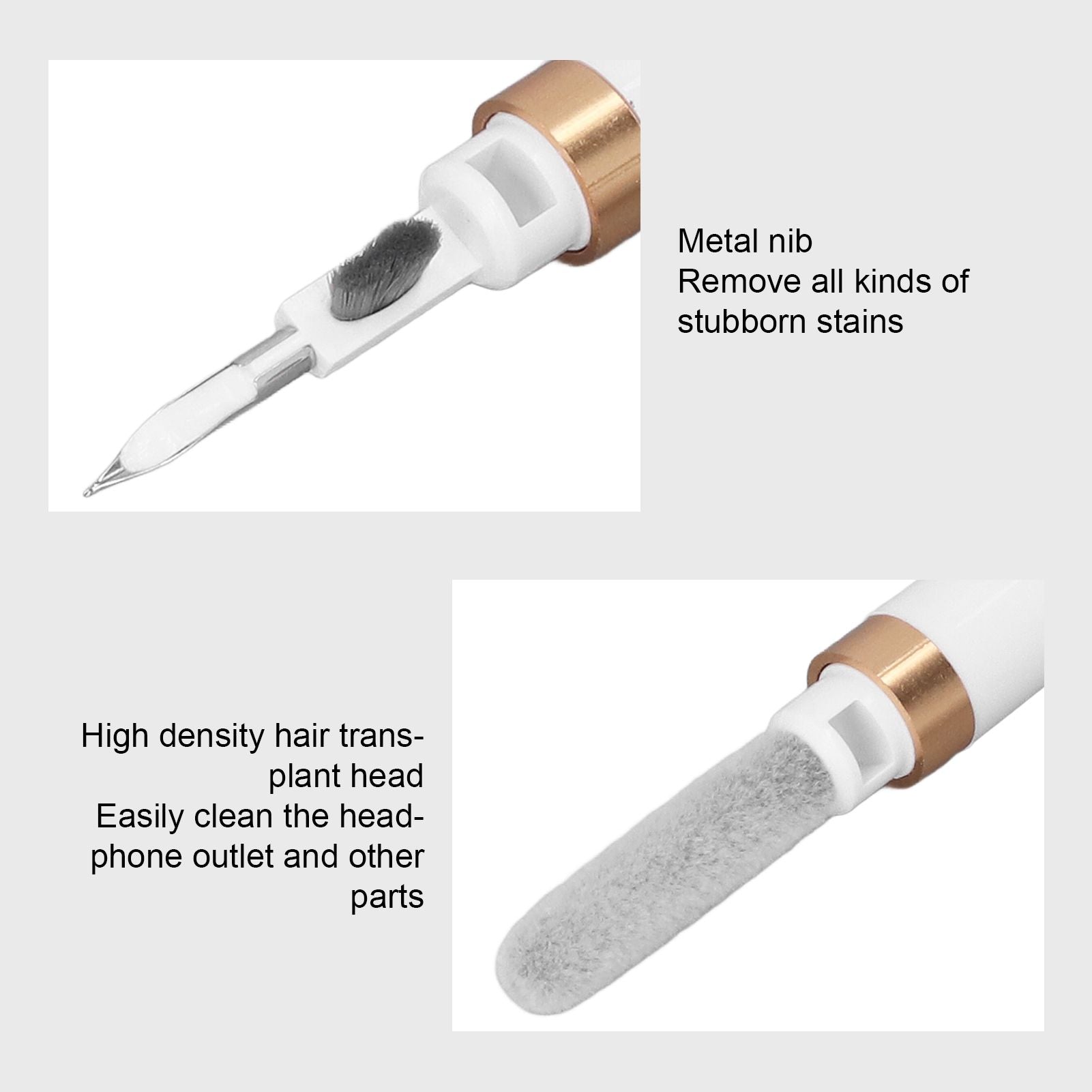 Bluetooth Earbuds Cleaning Pen Multifunction Earphones Case Cleaning Tools for IOS Earbuds Gold V1294-YM0523-3117220050411