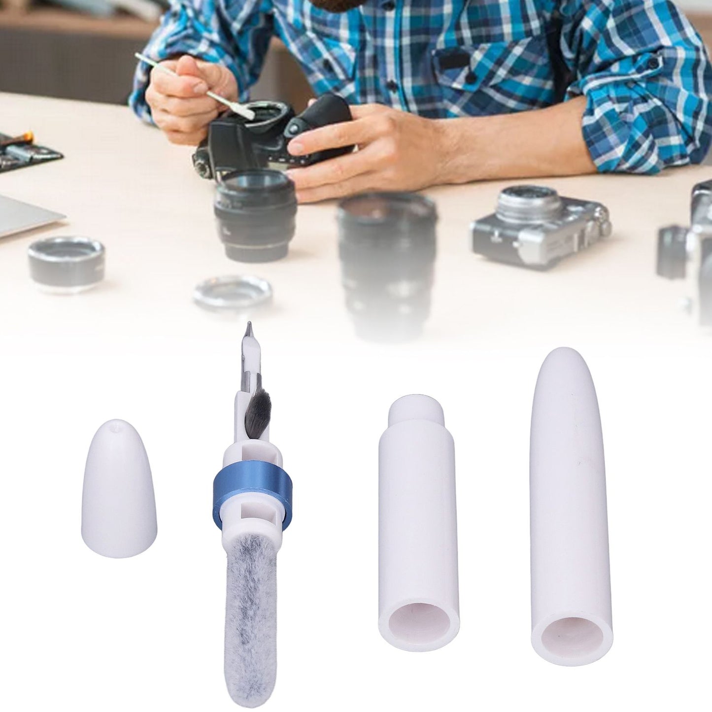 Bluetooth Earbuds Cleaning Pen Multifunction Earphones Case Cleaning Tools for IOS Earbuds Blue V1294-YM0523-3117220050412