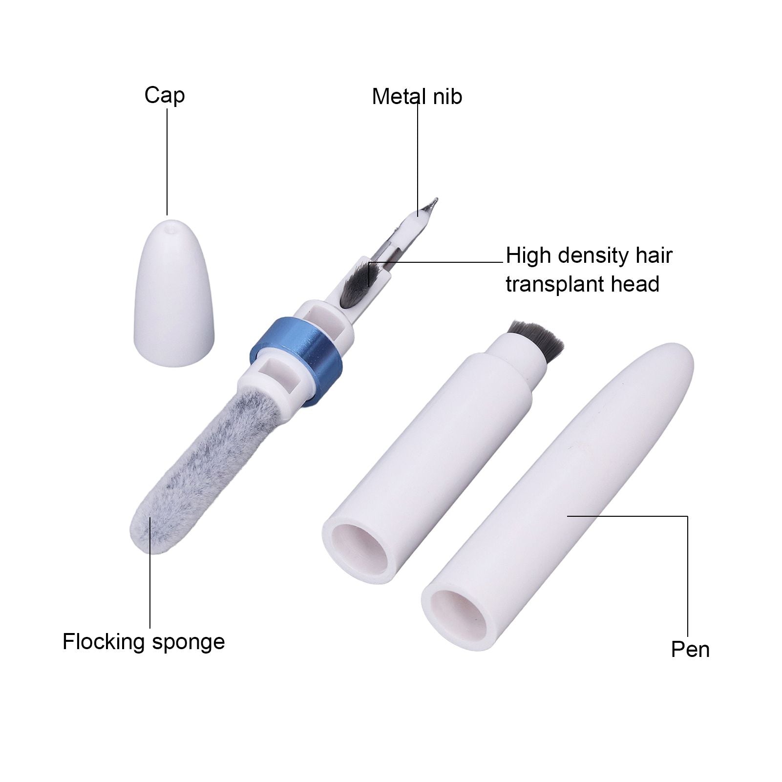 Bluetooth Earbuds Cleaning Pen Multifunction Earphones Case Cleaning Tools for IOS Earbuds Blue V1294-YM0523-3117220050412