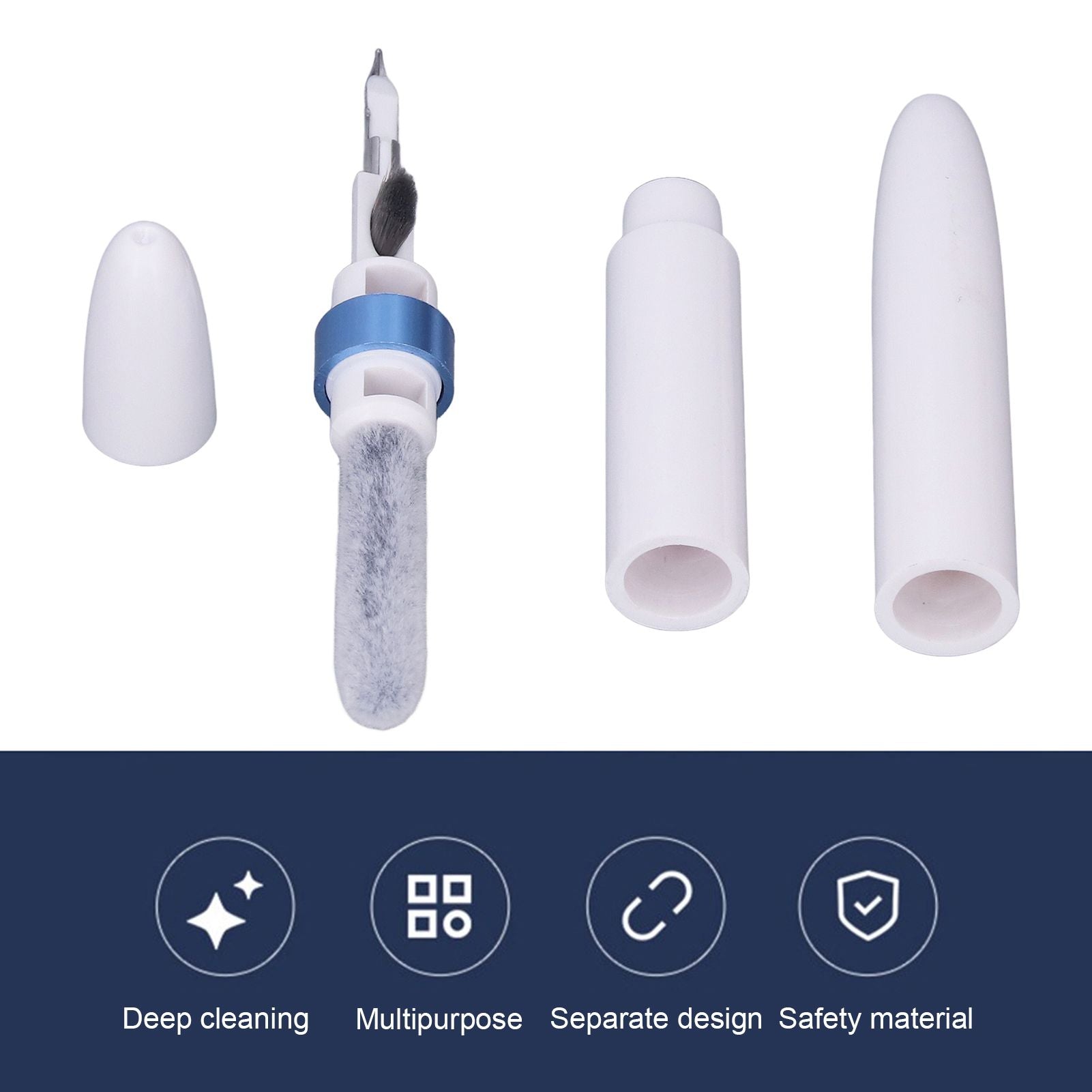 Bluetooth Earbuds Cleaning Pen Multifunction Earphones Case Cleaning Tools for IOS Earbuds Blue V1294-YM0523-3117220050412