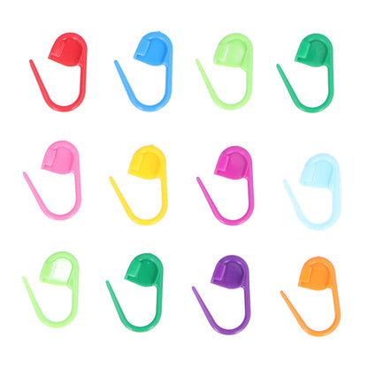 100pcs Stitch Markers Box Packaging Colorful Plastic Material Crochet Locking Markers for Marking Counting V1294-YM0523-3117220052011