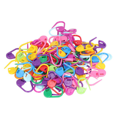 100pcs Stitch Markers Box Packaging Colorful Plastic Material Crochet Locking Markers for Marking Counting V1294-YM0523-3117220052011