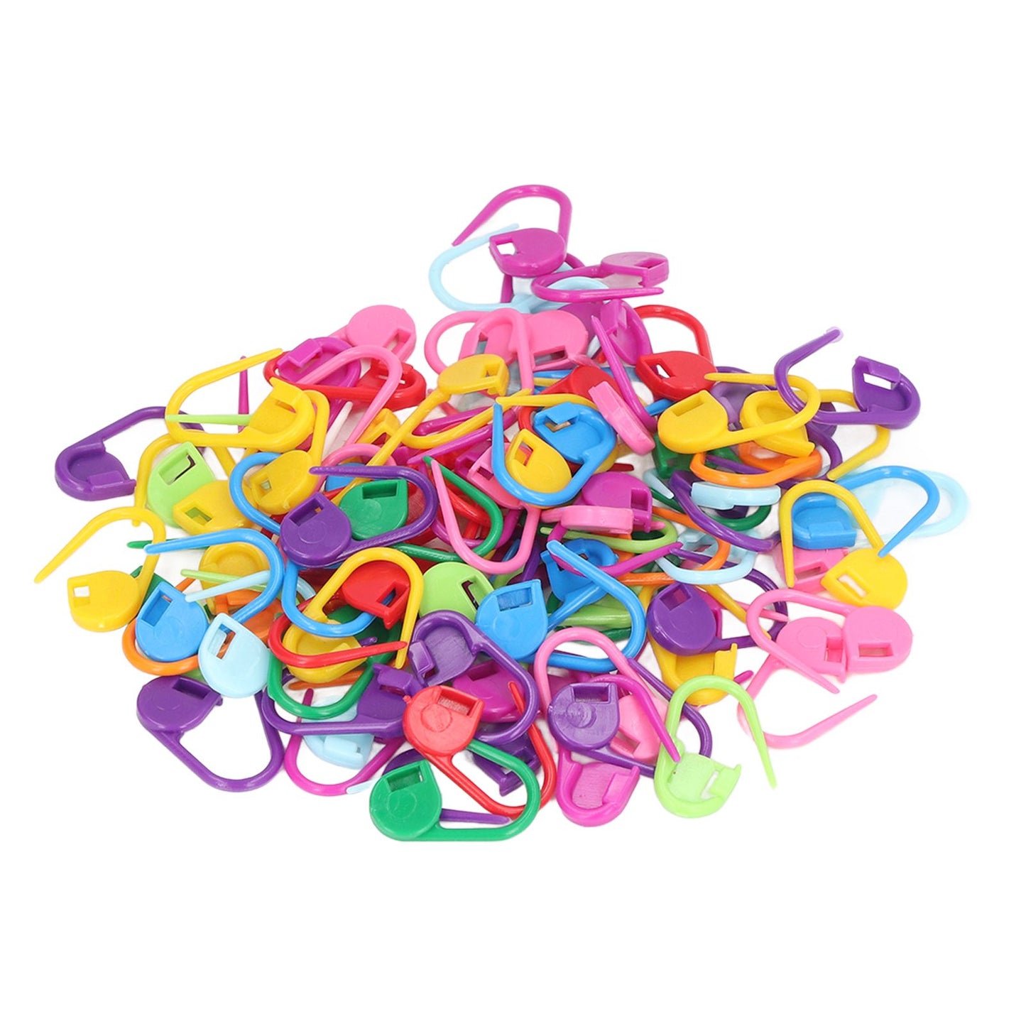 100pcs Stitch Markers Box Packaging Colorful Plastic Material Crochet Locking Markers for Marking Counting V1294-YM0523-3117220052011