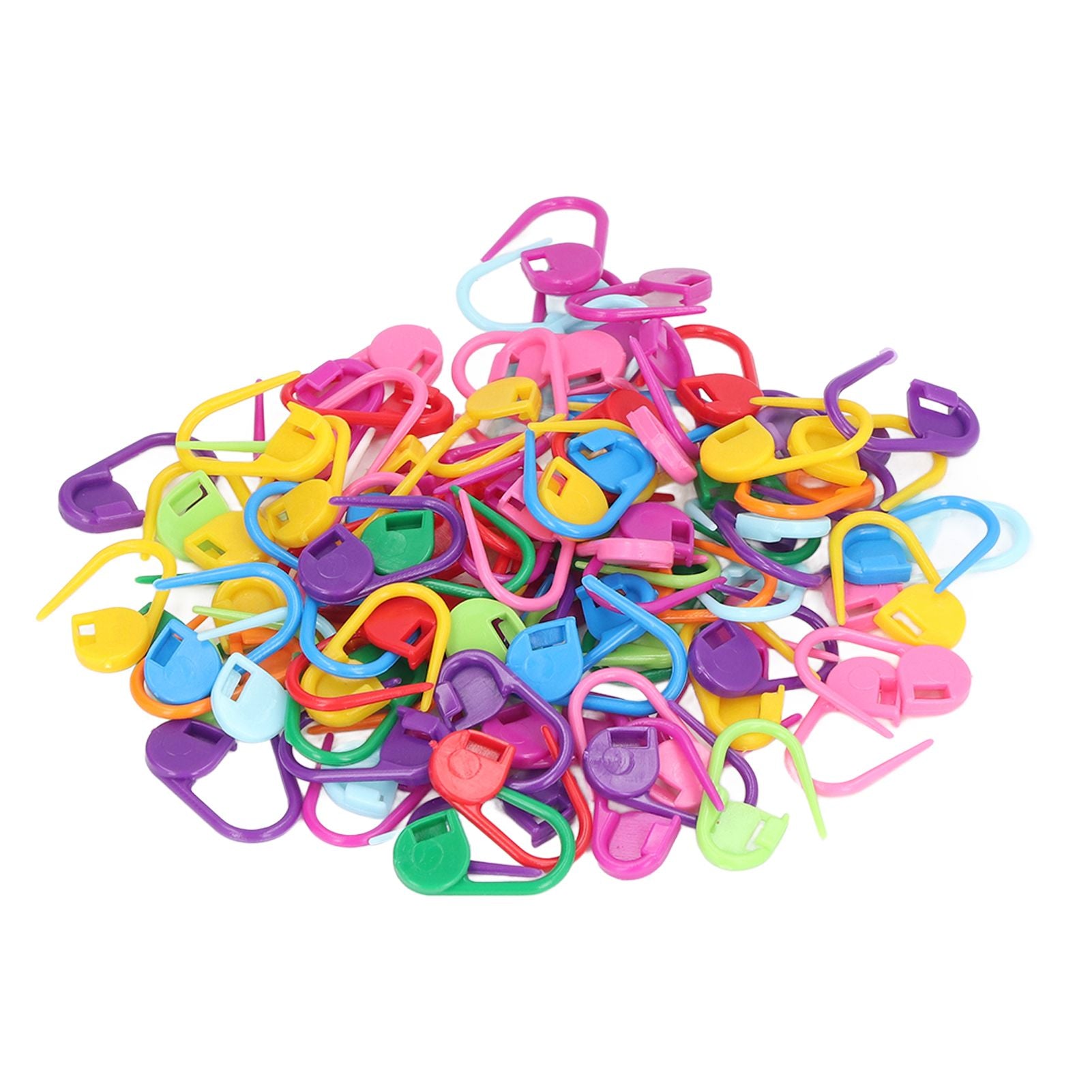 100pcs Stitch Markers Box Packaging Colorful Plastic Material Crochet Locking Markers for Marking Counting V1294-YM0523-3117220052011
