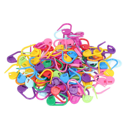 100pcs Stitch Markers Box Packaging Colorful Plastic Material Crochet Locking Markers for Marking Counting V1294-YM0523-3117220052011