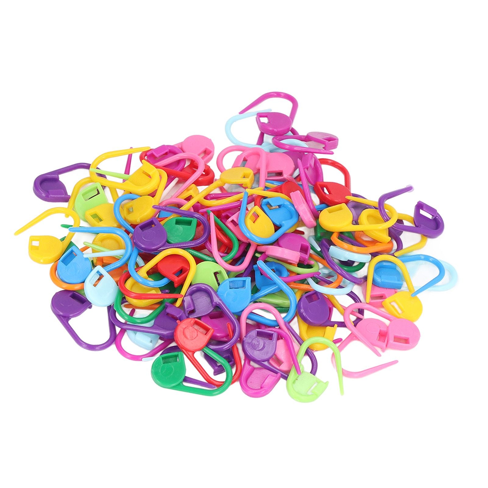 100pcs Stitch Markers Box Packaging Colorful Plastic Material Crochet Locking Markers for Marking Counting V1294-YM0523-3117220052011