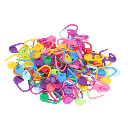 100pcs Stitch Markers Box Packaging Colorful Plastic Material Crochet Locking Markers for Marking Counting V1294-YM0523-3117220052011