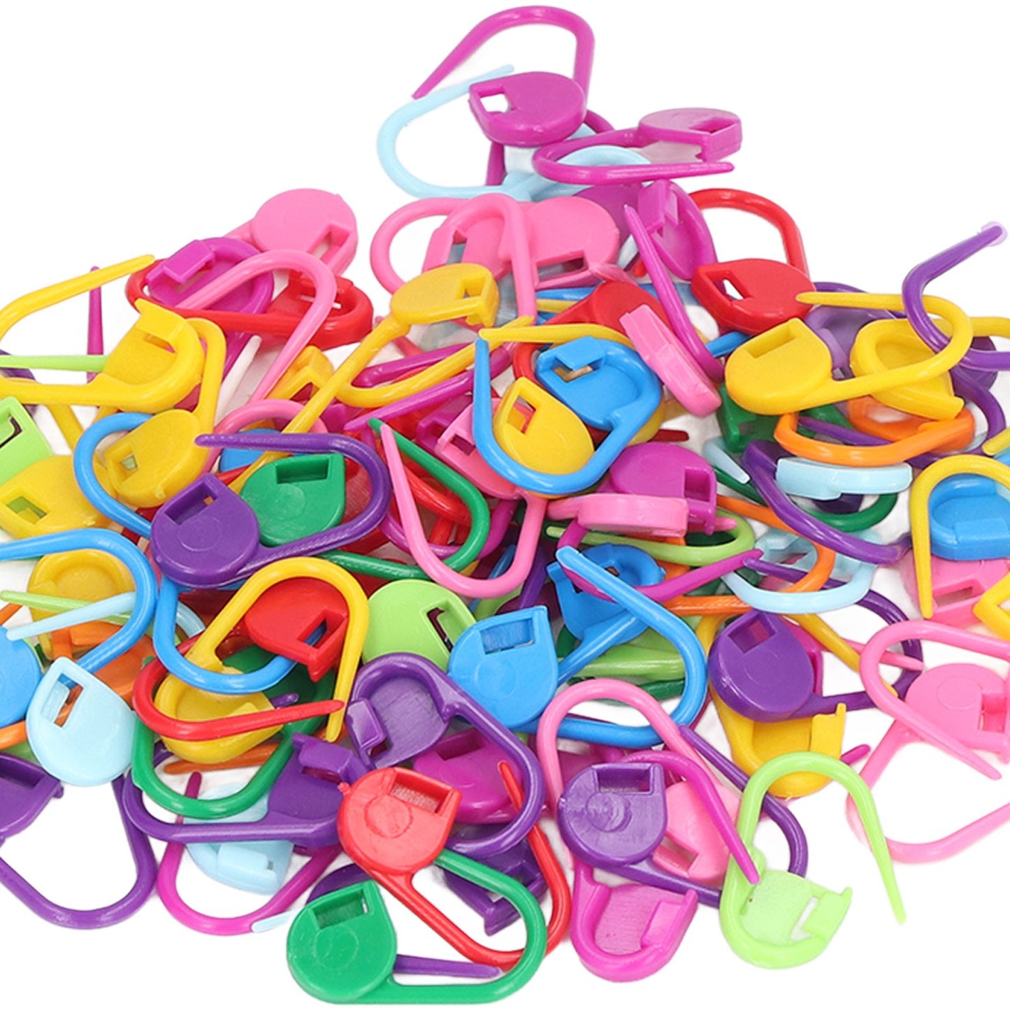 100pcs Stitch Markers Box Packaging Colorful Plastic Material Crochet Locking Markers for Marking Counting V1294-YM0523-3117220052011