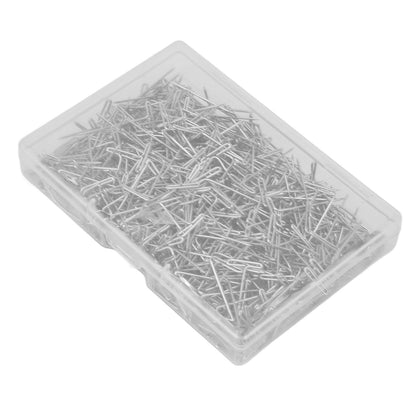 500pcs Stainless Steel T Pins 27mm/1.06in Wig T Pins T Shaped Needles with Plastic Box for Sewing Modelling V1294-YM0523-3117220052111