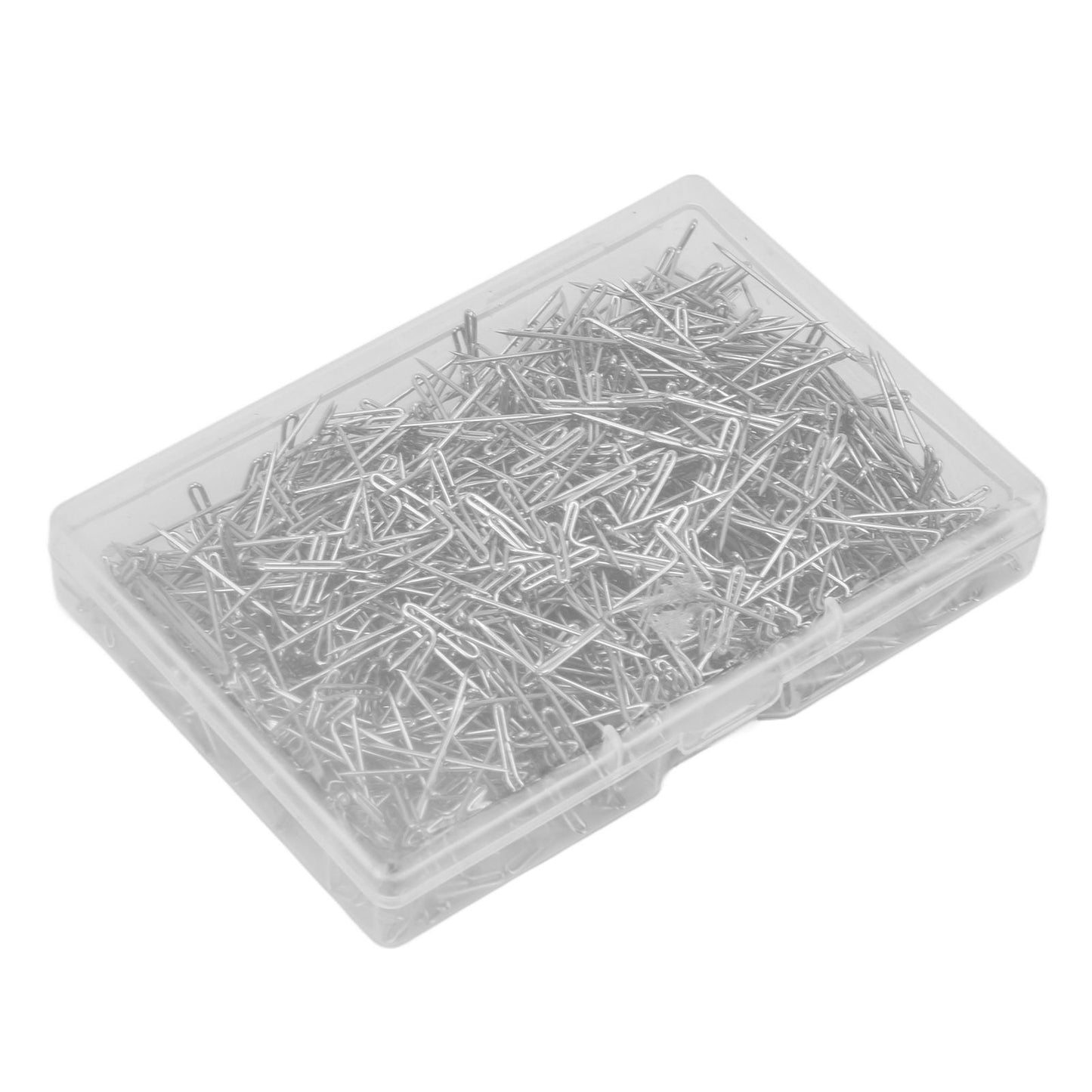 500pcs Stainless Steel T Pins 27mm/1.06in Wig T Pins T Shaped Needles with Plastic Box for Sewing Modelling V1294-YM0523-3117220052111