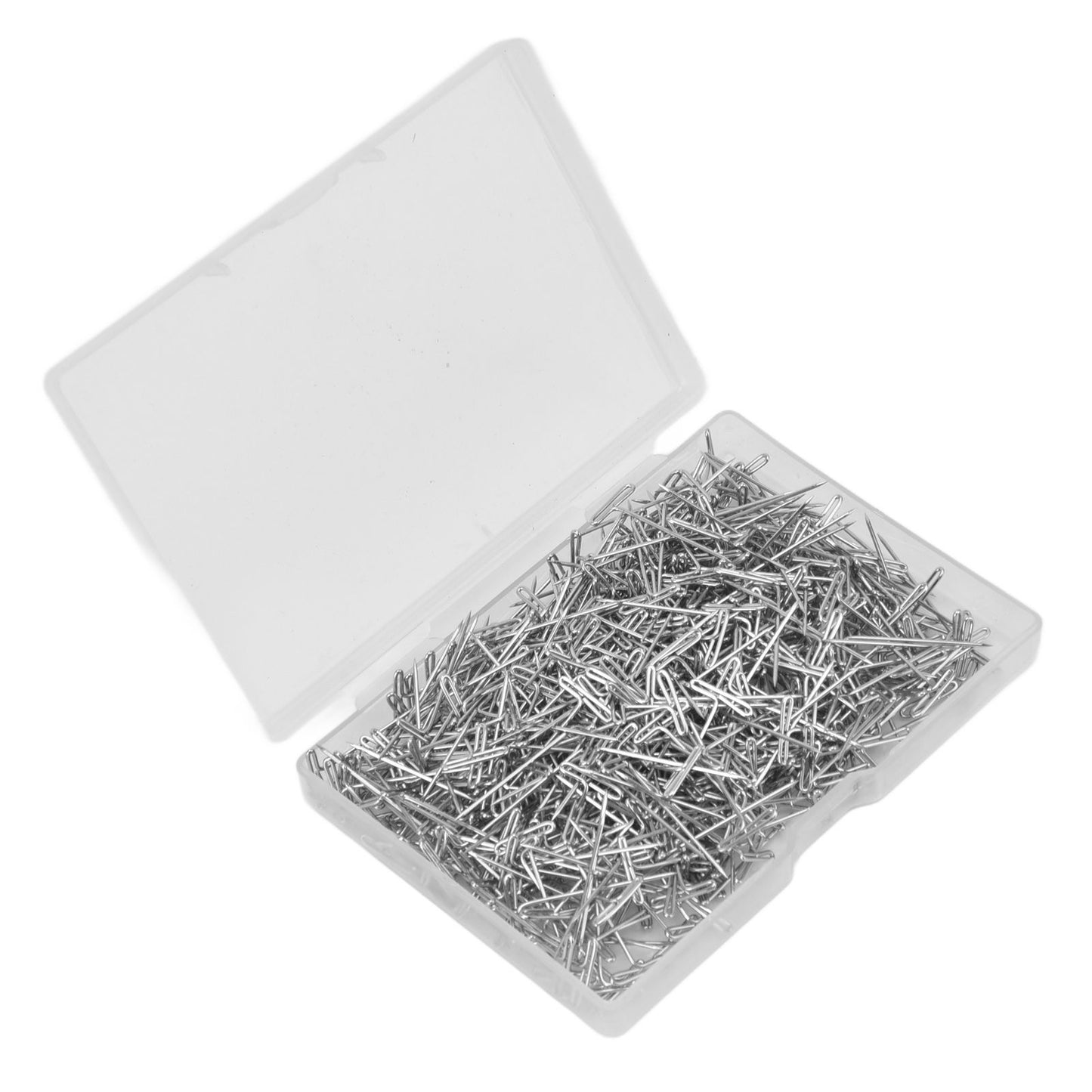 500pcs Stainless Steel T Pins 27mm/1.06in Wig T Pins T Shaped Needles with Plastic Box for Sewing Modelling V1294-YM0523-3117220052111