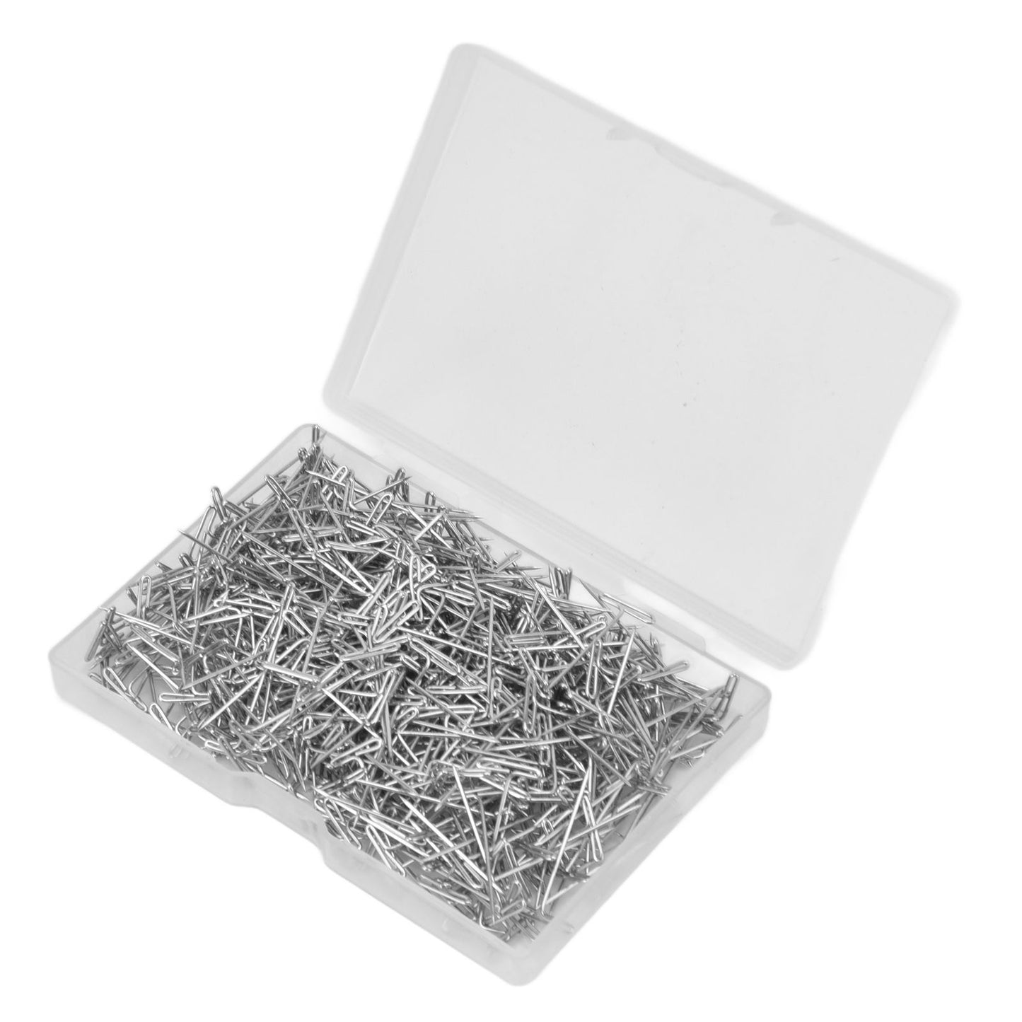 500pcs Stainless Steel T Pins 27mm/1.06in Wig T Pins T Shaped Needles with Plastic Box for Sewing Modelling V1294-YM0523-3117220052111