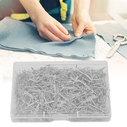 500pcs Stainless Steel T Pins 27mm/1.06in Wig T Pins T Shaped Needles with Plastic Box for Sewing Modelling V1294-YM0523-3117220052111