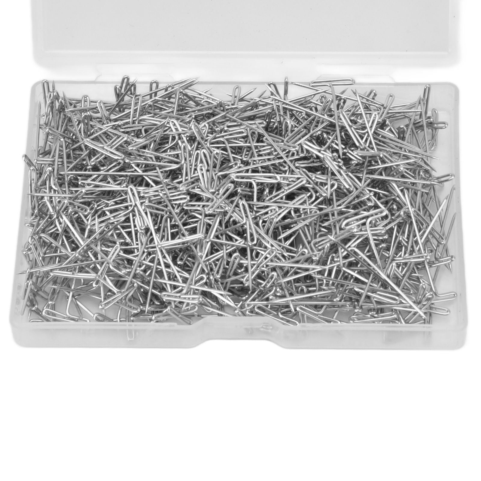 500pcs Stainless Steel T Pins 27mm/1.06in Wig T Pins T Shaped Needles with Plastic Box for Sewing Modelling V1294-YM0523-3117220052111