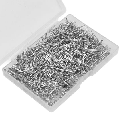 500pcs Stainless Steel T Pins 27mm/1.06in Wig T Pins T Shaped Needles with Plastic Box for Sewing Modelling V1294-YM0523-3117220052111