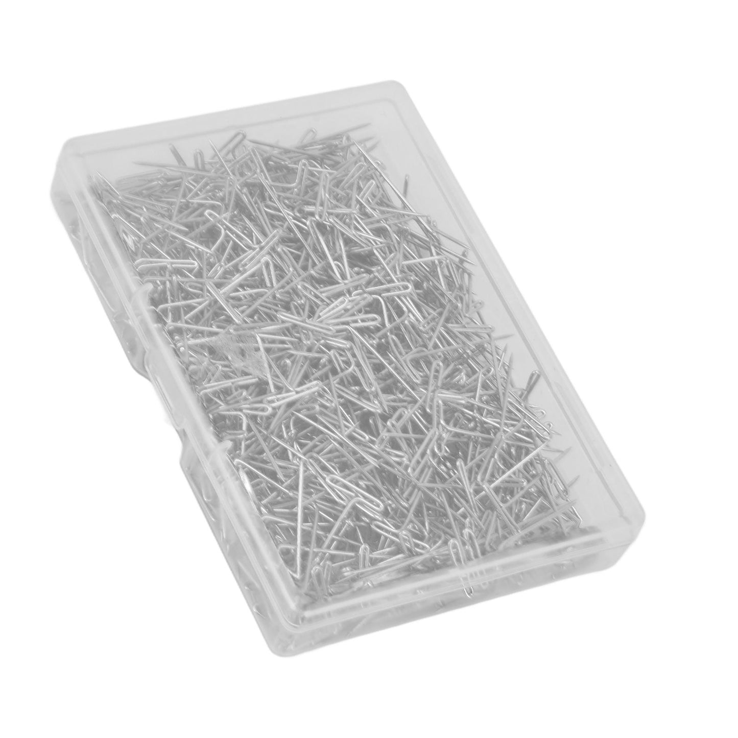 500pcs Stainless Steel T Pins 27mm/1.06in Wig T Pins T Shaped Needles with Plastic Box for Sewing Modelling V1294-YM0523-3117220052111