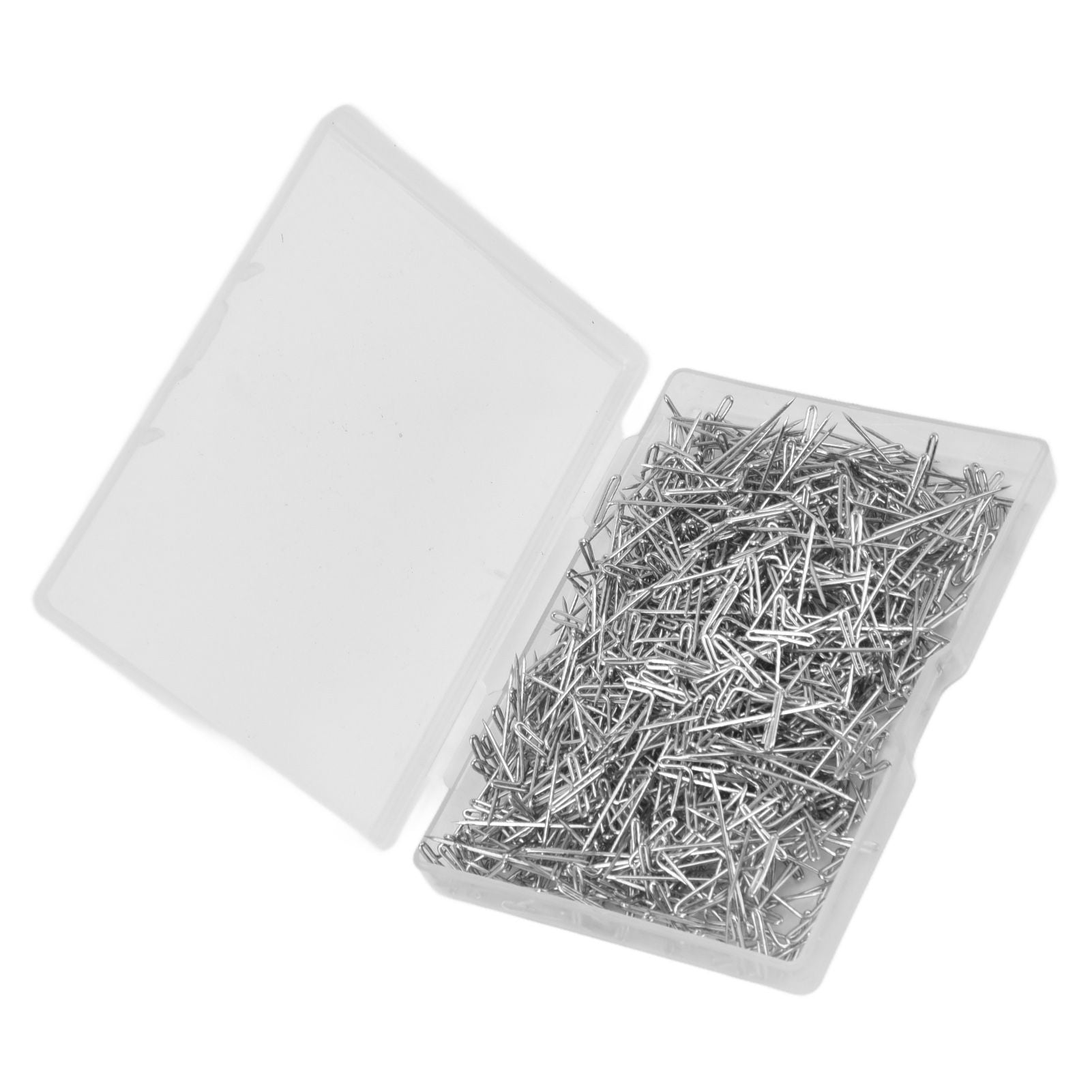 500pcs Stainless Steel T Pins 27mm/1.06in Wig T Pins T Shaped Needles with Plastic Box for Sewing Modelling V1294-YM0523-3117220052111