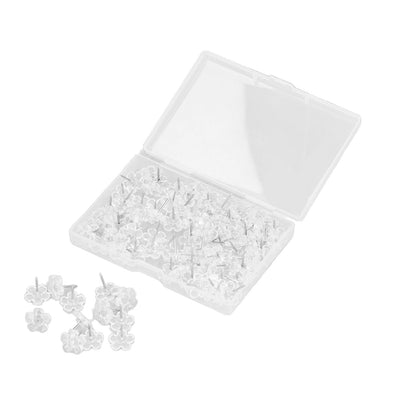 100 Pcs Corsage Pins Transparent White Plastic Flower Head Positioning Pins Corsage Pins Handicraft Decoration V1294-YM0523-3117220052211