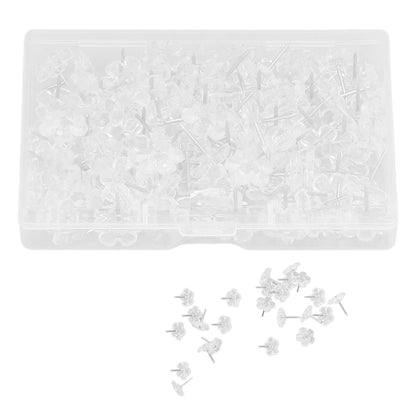 100 Pcs Corsage Pins Transparent White Plastic Flower Head Positioning Pins Corsage Pins Handicraft Decoration V1294-YM0523-3117220052211