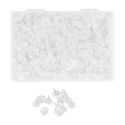 100 Pcs Corsage Pins Transparent White Plastic Flower Head Positioning Pins Corsage Pins Handicraft Decoration V1294-YM0523-3117220052211