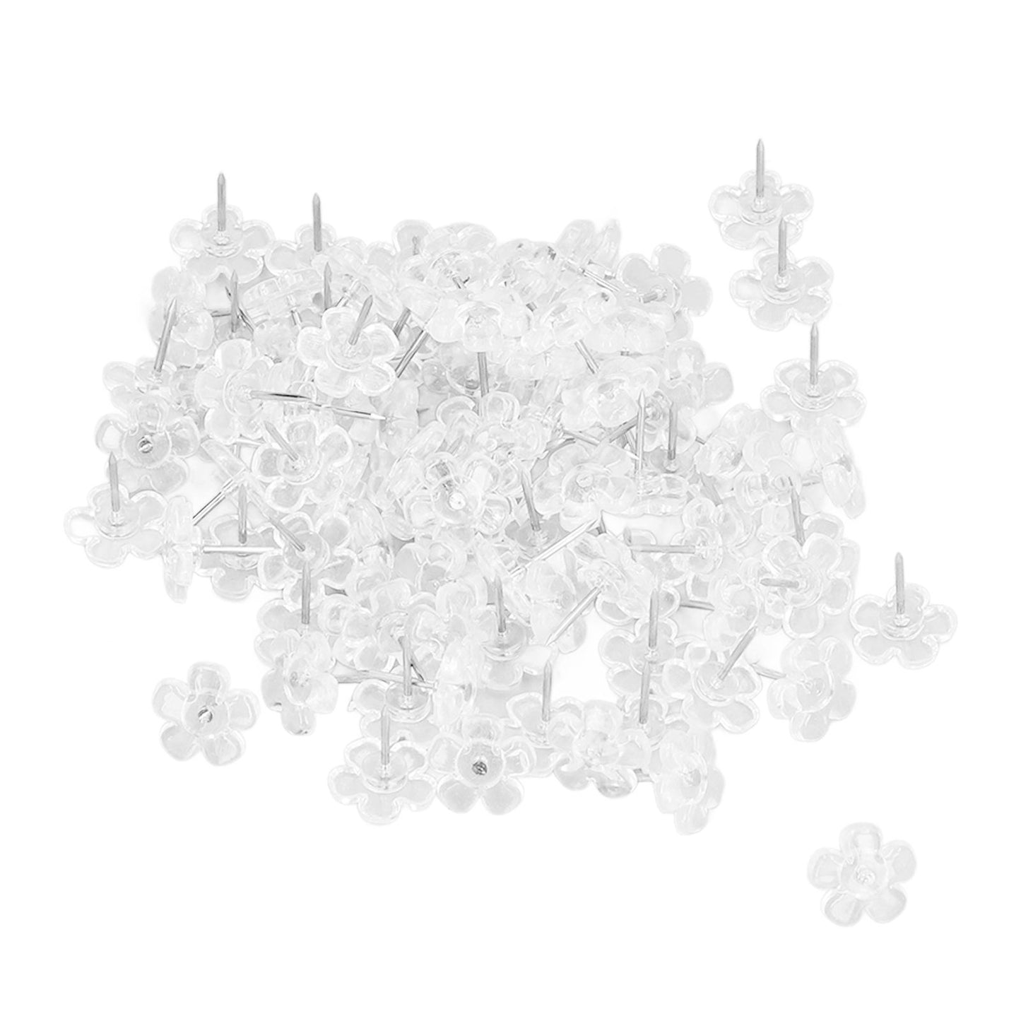 100 Pcs Corsage Pins Transparent White Plastic Flower Head Positioning Pins Corsage Pins Handicraft Decoration V1294-YM0523-3117220052211