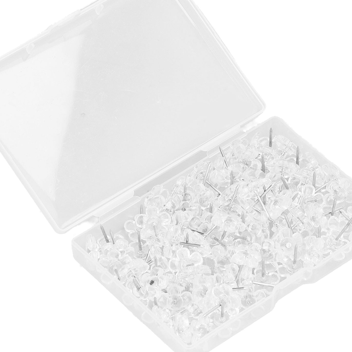 100 Pcs Corsage Pins Transparent White Plastic Flower Head Positioning Pins Corsage Pins Handicraft Decoration V1294-YM0523-3117220052211