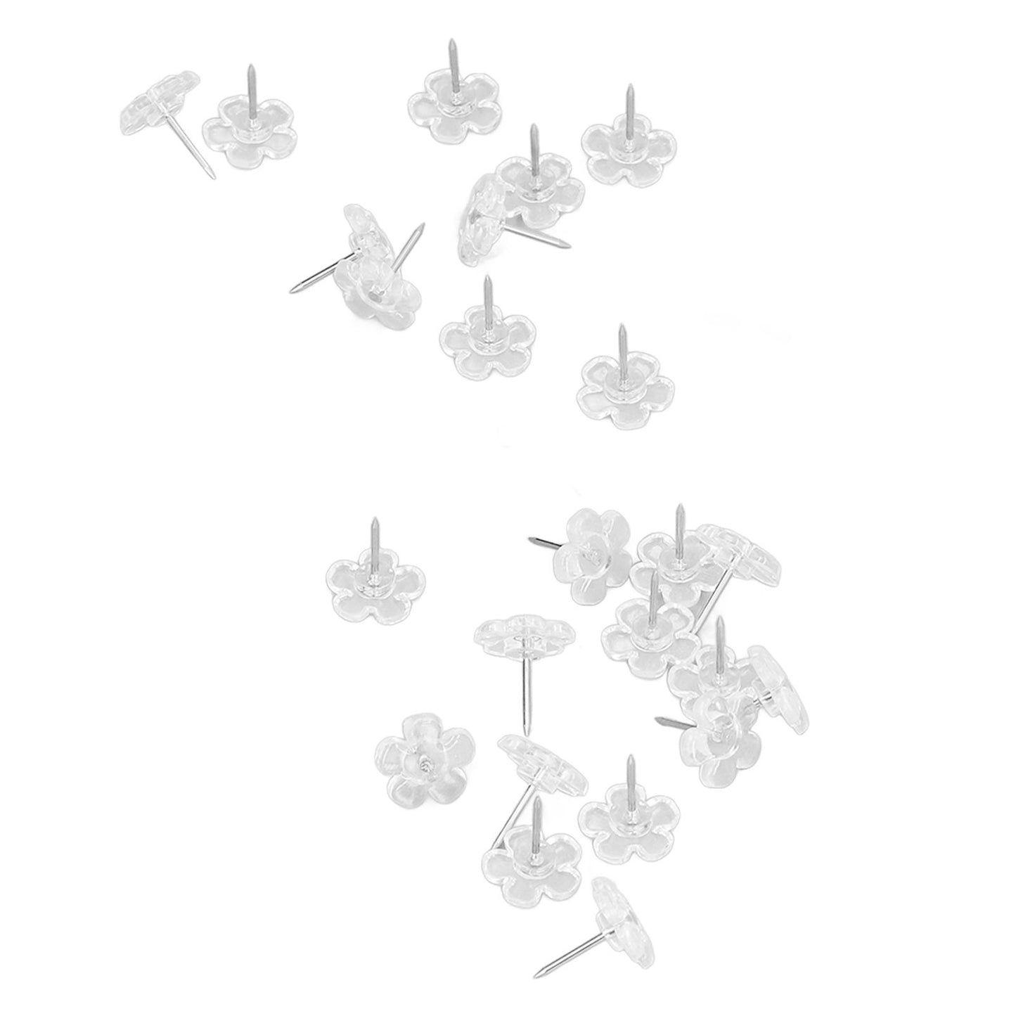 100 Pcs Corsage Pins Transparent White Plastic Flower Head Positioning Pins Corsage Pins Handicraft Decoration V1294-YM0523-3117220052211