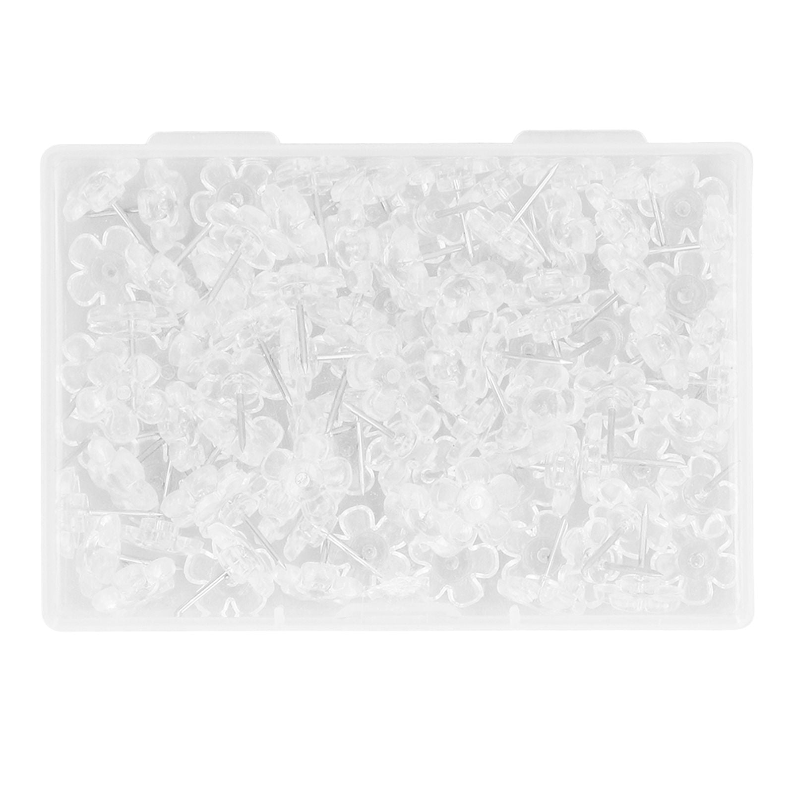 100 Pcs Corsage Pins Transparent White Plastic Flower Head Positioning Pins Corsage Pins Handicraft Decoration V1294-YM0523-3117220052211