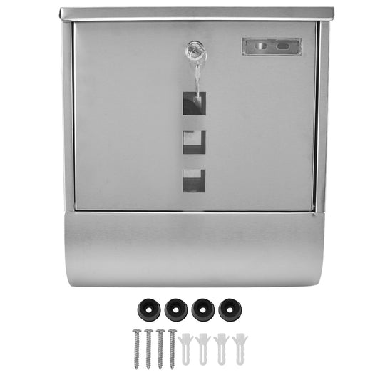 Mail Box European Style Narrow Slot Stainless Steel Hanging Locking Mailbox for Outside Garden V1294-YM0523-3117220052311