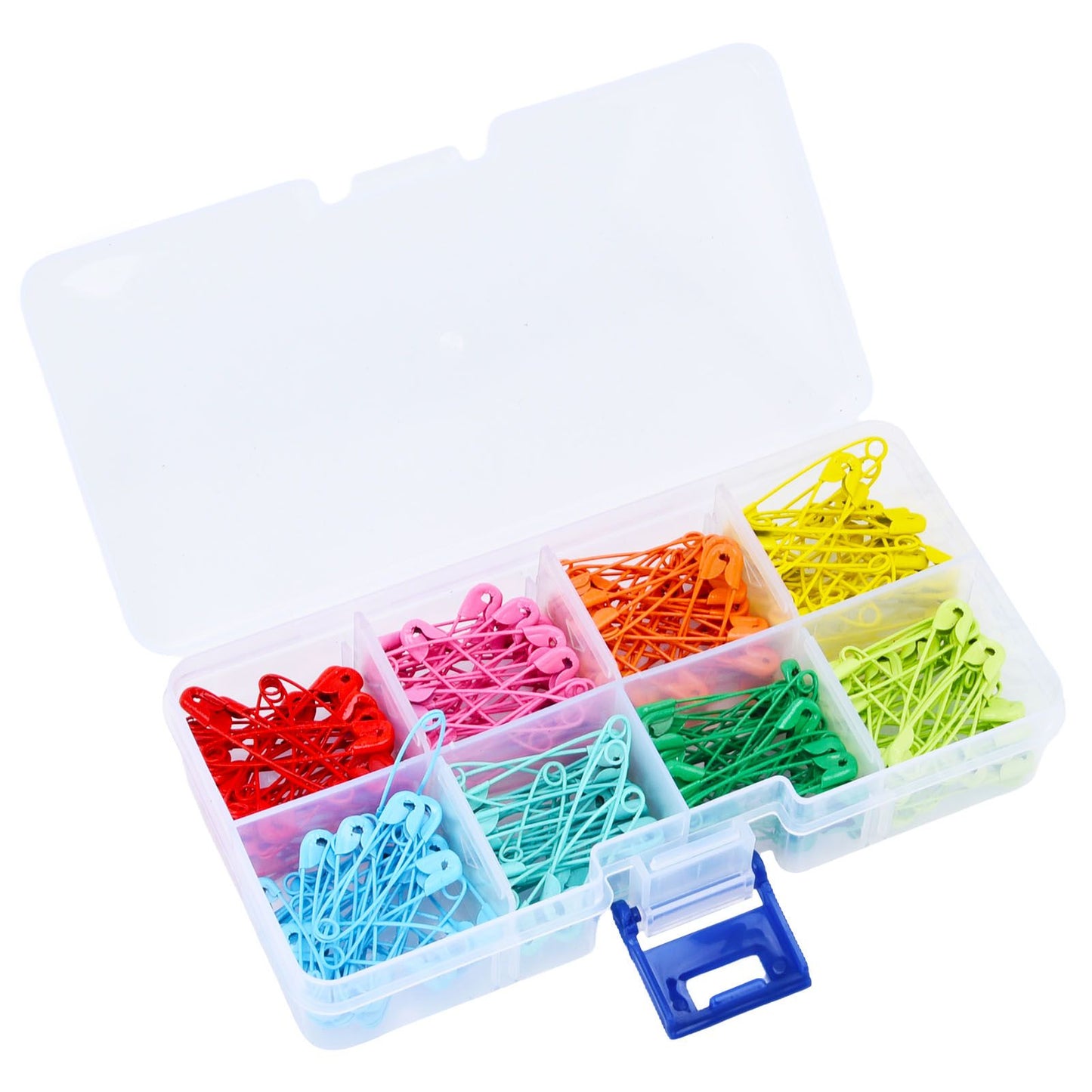 240Pcs Colorful Safety Pins 32mm Stainless Steel Safety Pins Mini DIY Sewing Quilting Tools V1294-YM0523-3117220052511